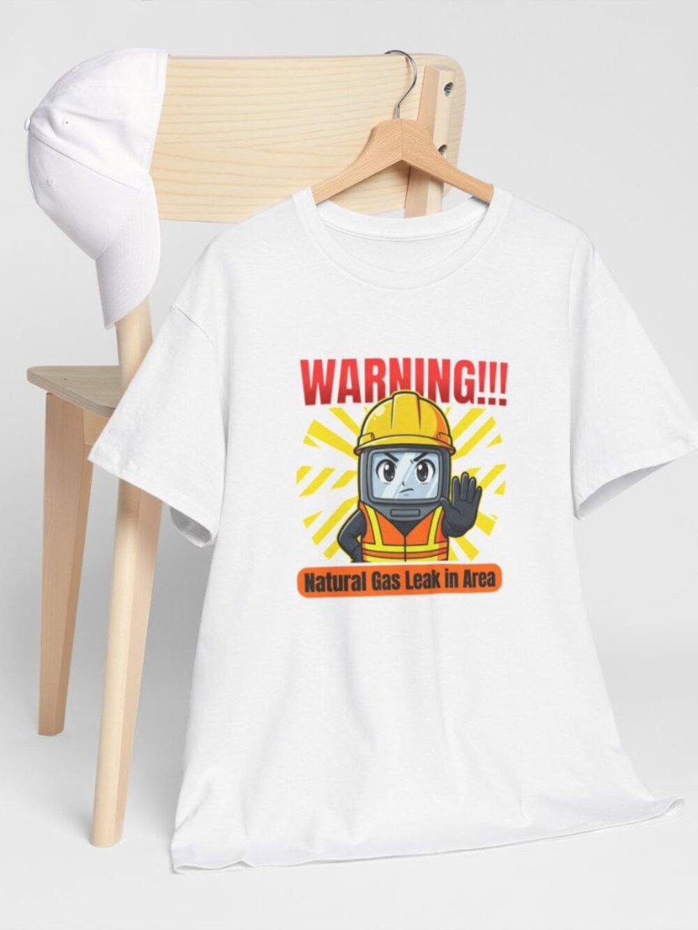 Funny Fart  " Warning!!! Natural Gas Leak In Area"   Graphic Tee